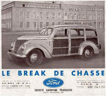 Break de chasse F472A (1946-1948) devant l'usine de Poissy